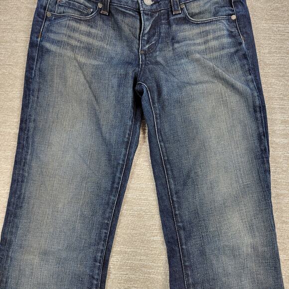 VTG Paige Laurel Canyon Jeans Womens 28x29 Blue‎ Low Rise Stretch Bootcut Y2K - Picture 7 of 15